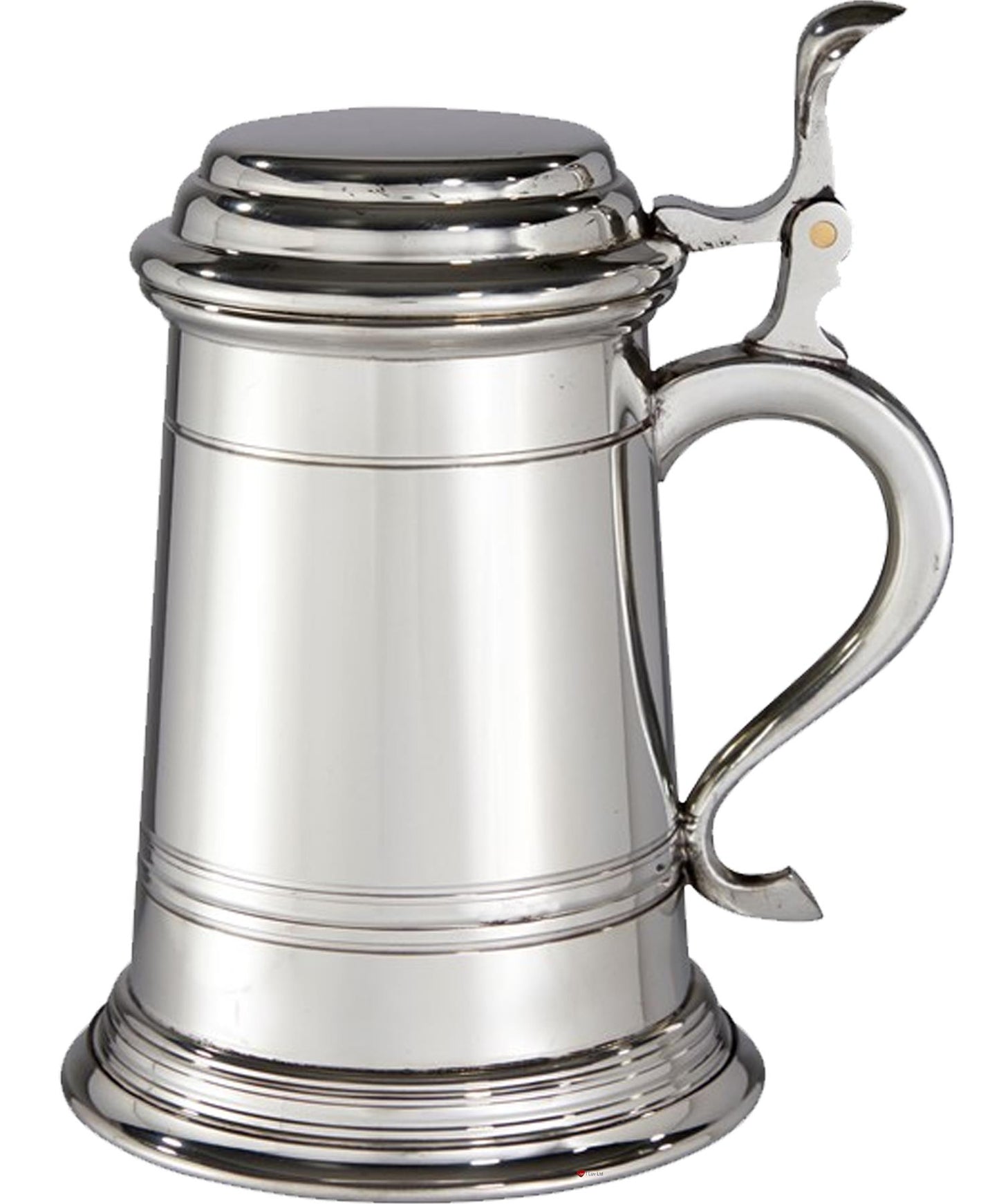 Pewter Extra Heavy Lidded Tankard 1 Pint Balmoral Style Perfect for Engraving