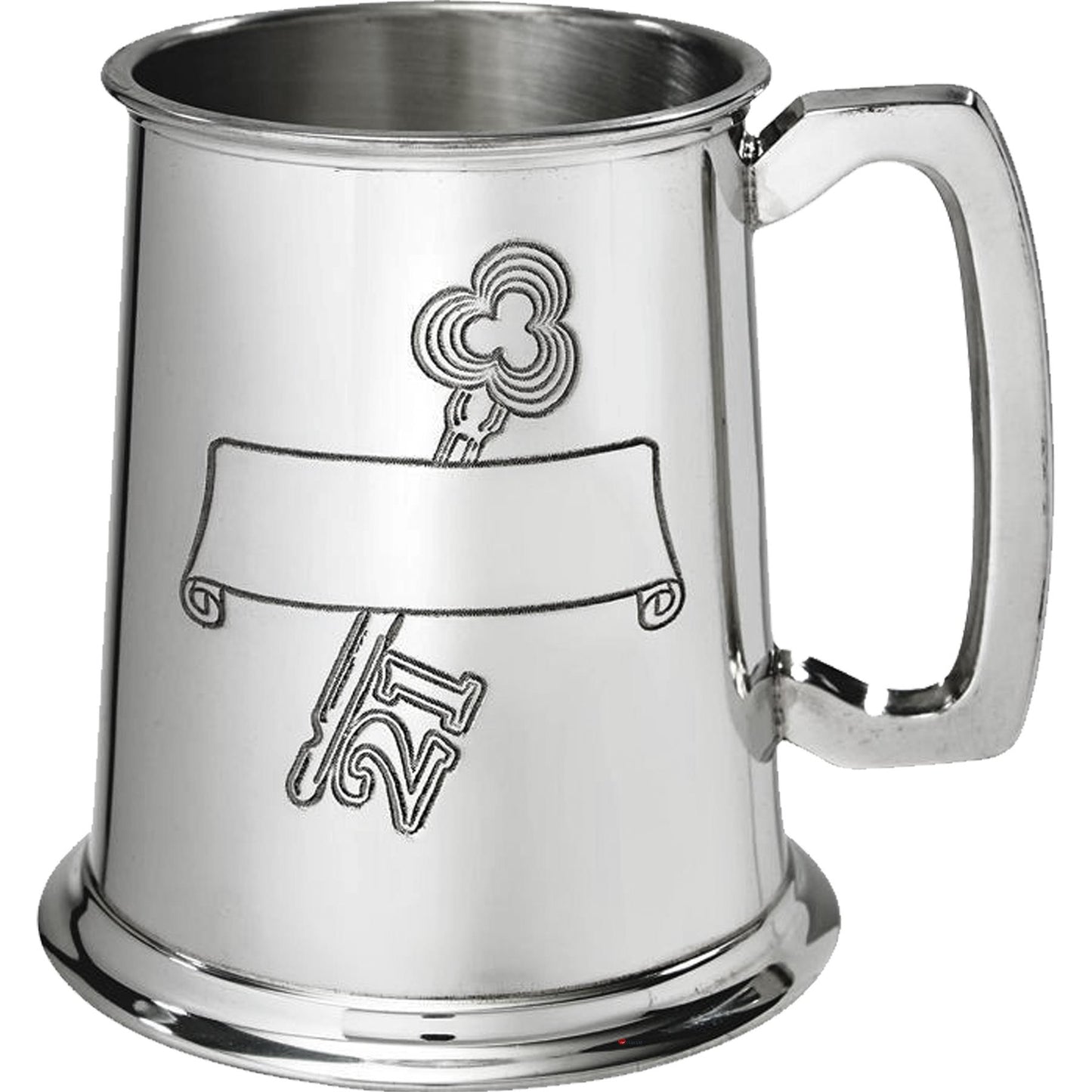 Pewter Beaker 21st Birthday Key 1 Pint Straight Shaped Perfect for Engraving