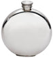 Round 6oz Pewter Flask with Unique Colour Picture Grouse Bright Polished Screw