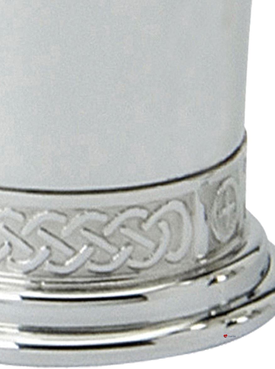 Plain Pewter Beaker with Scottish Celtic Wire Design