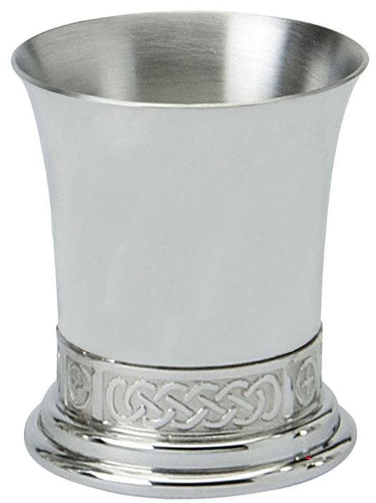 Plain Pewter Beaker with Scottish Celtic Wire Design