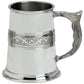 Pewter Tankard Handmade 1pt Tribal Band Polished Finish Tribal Handle Engravable