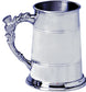 Pewter Tankard Handmade 1pt Double Band Thistle Handle Engravable