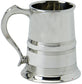 Pewter Tankard Bath Style Middle Banded Ornate Handle Beer Mug Engravable