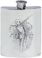 Shotgun Shooting Hip Flask 6oz Kidney Shape Pewter Ideal Gift Engravable On Back