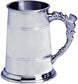 Pewter Tankard Handmade 1pt Double Band Thistle Handle Engravable