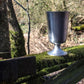 Medieval Hunting Scene Footed Chalice 6.5" Goblet Antique Perfect for Engraving