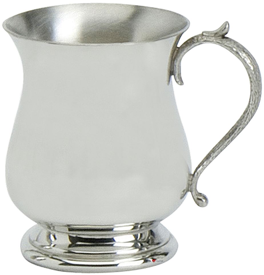 Child's Christening Tankard Pewter Cup Georgian Shape Plain Engravable