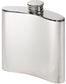 4oz Pewter Flask Kidney Shaped in Plain Polished Screw Top Perfect for Engraving