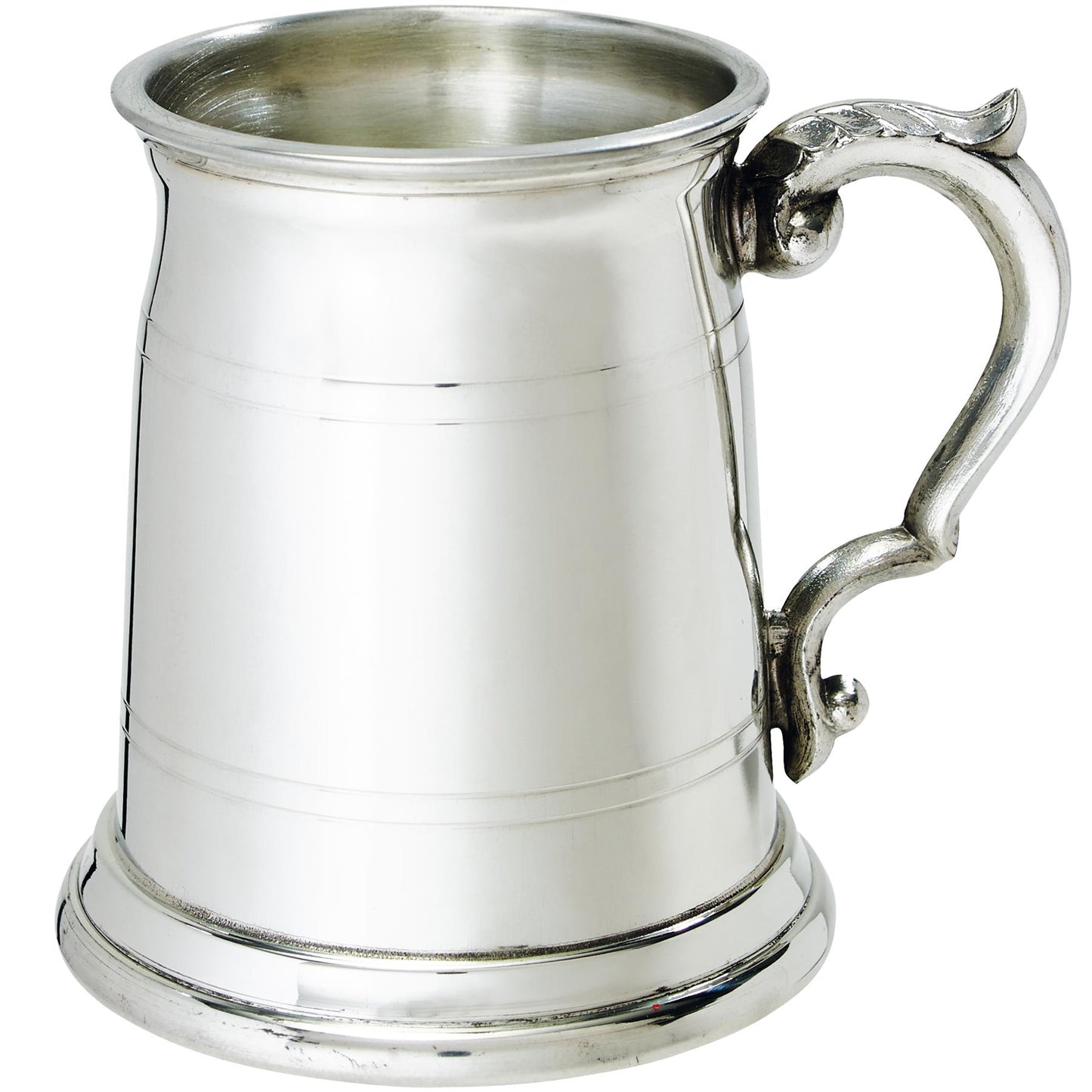 Half Pint Tankard Old London Double Line Handle Pewter Perfect for Engraving