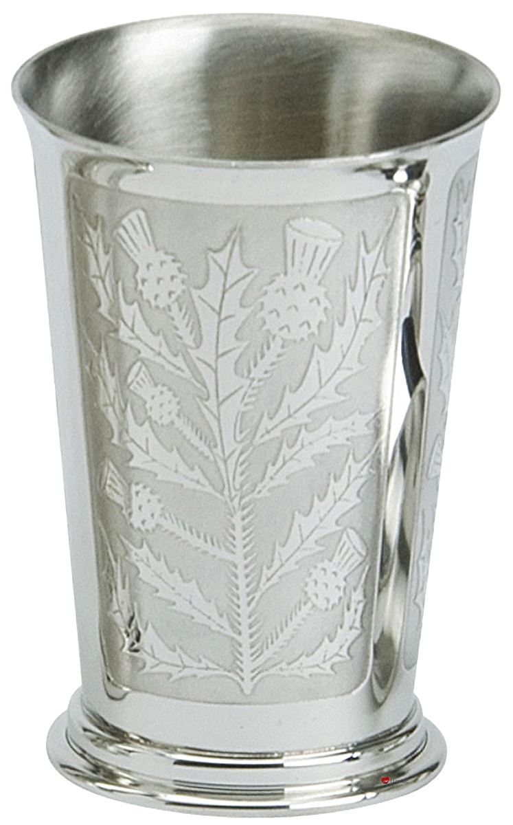 Thistle Pewter Beaker Scottish Thistle Wrap Drinks and Water