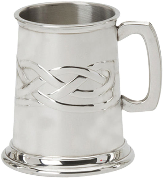 Mens Pewter Tankard with Celtic Knote Design 1/2 Pint Ideal Gift