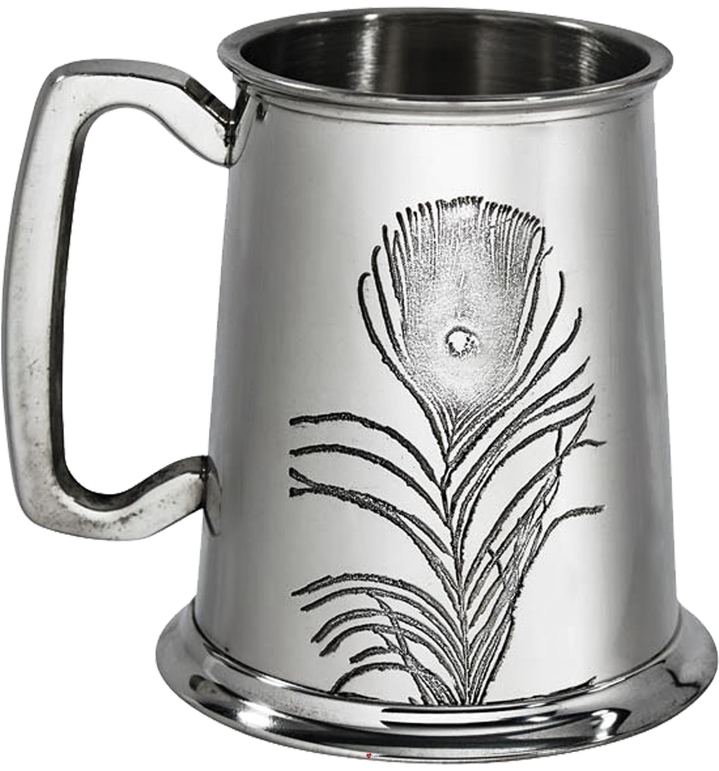 V and A Licensed Peacock Collection Pewter Tankard 1 Pint Perfect for Engraving