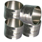 Pewter Napkin Ring Serviette Grooved with Feature Touch Marks x4