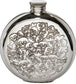 6oz Round Flask with Skull and Heart Design Polished Screw Perfect for Engraving