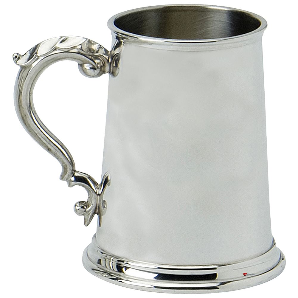 Pewter Tankard Handmade Embossed "Dad" Ornate Handle Engravable