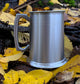 Pewter Tankard 1 Pint Plain Double Line Antique Handle Perfect for Engraving