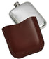 Brown Leather Pouch Fits 6oz Pocket Hip Flasks Soft Leather Protects Flask