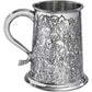 1 Pint Pewter Tankard Skull and Heart Design Swan Handle Perfect for Engraving