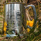 Pewter Tankard 1 Pint with DAD Ornately Embossed Perfect for Engraving