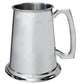 Pewter Tankard Handmade 1pt Double Lined Engravable English Pewter Glass Base