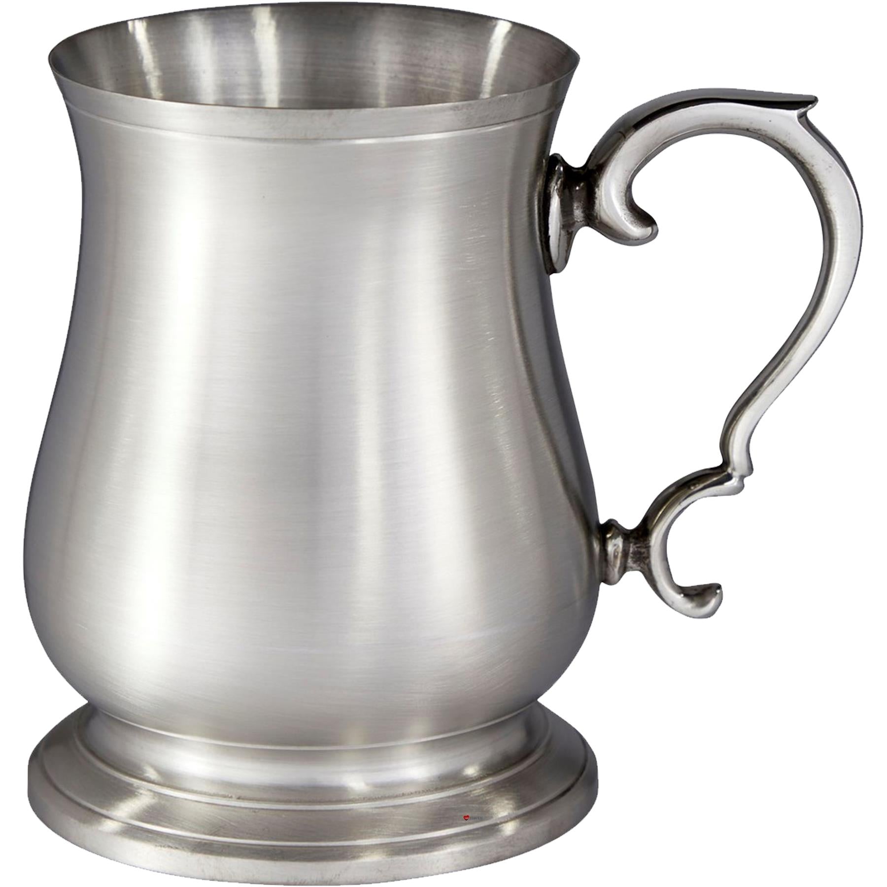 Extra Heavy Hand Cast 1 Pint Pewter Abbey Bell Tankard Satin Finish