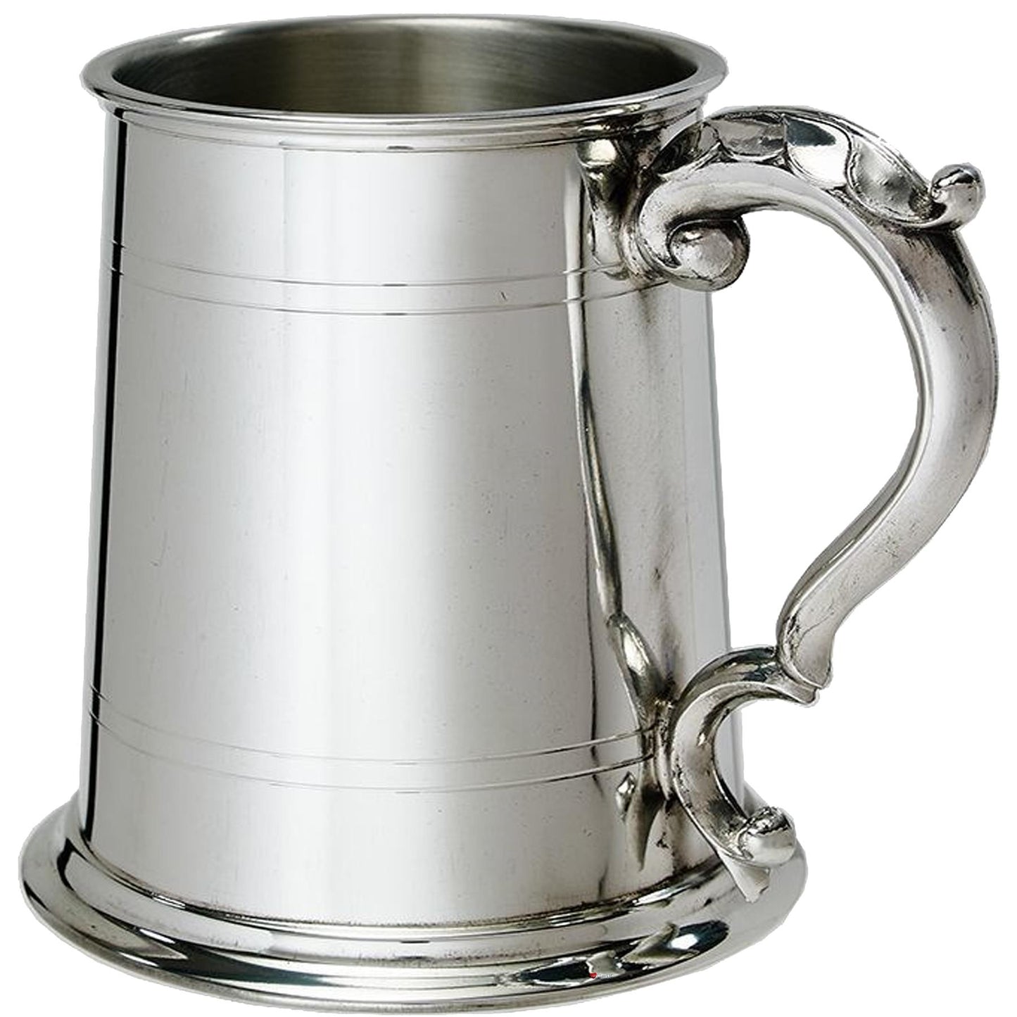 Pewter Tankard 1 Pint Plain Double Lines Antique Style Perfect for Engraving