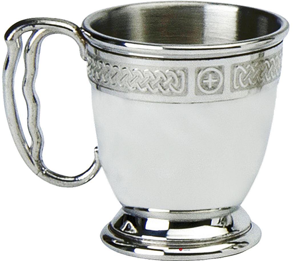 Ideal Christening Gift Pewter Tankard Cup and Celtic Band Design Keepsake