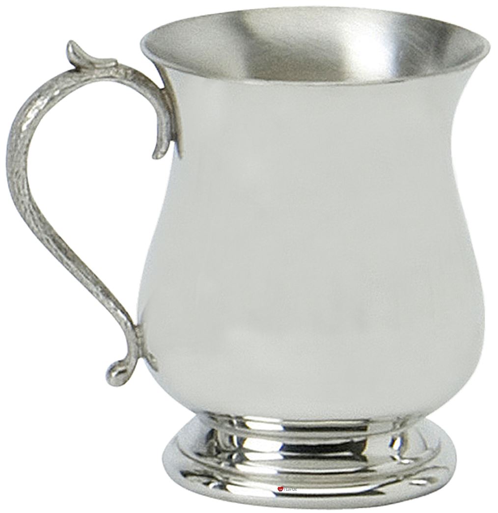 Child's Christening Tankard Pewter Cup Georgian Shape Plain Engravable