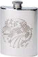 6oz Hip Flask With Embossed kells Dragon Design Great Gift Made From Pewter