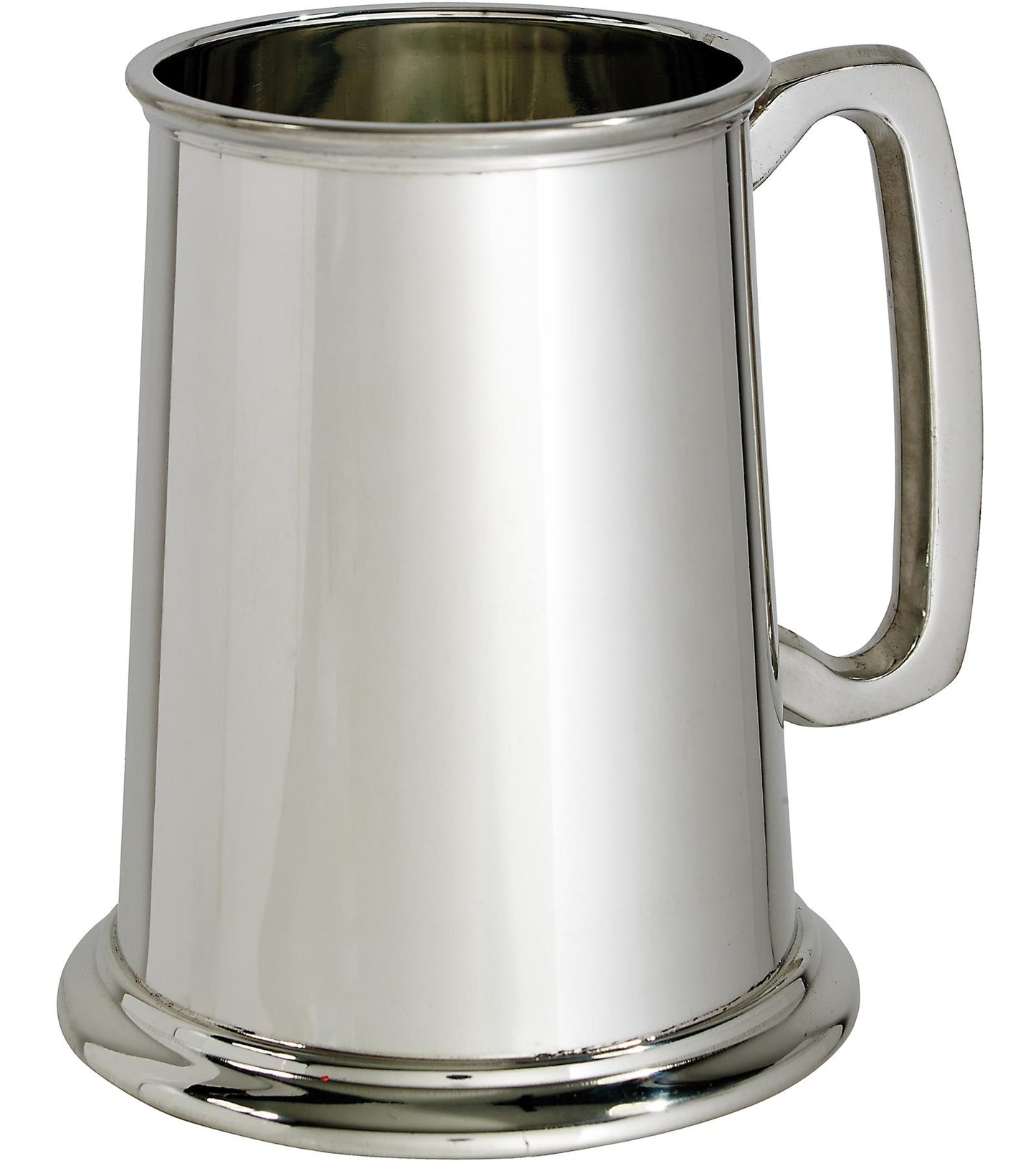 Pewter Glass Bottom Tankard 1 Pint Polished Touchmark Perfect for Engraving