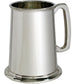 Pewter Glass Bottom Tankard 1 Pint Polished Touchmark Perfect for Engraving