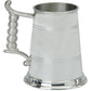 Pewter Tankard Handmade 1pt Double Lined Rope Handle Engravable