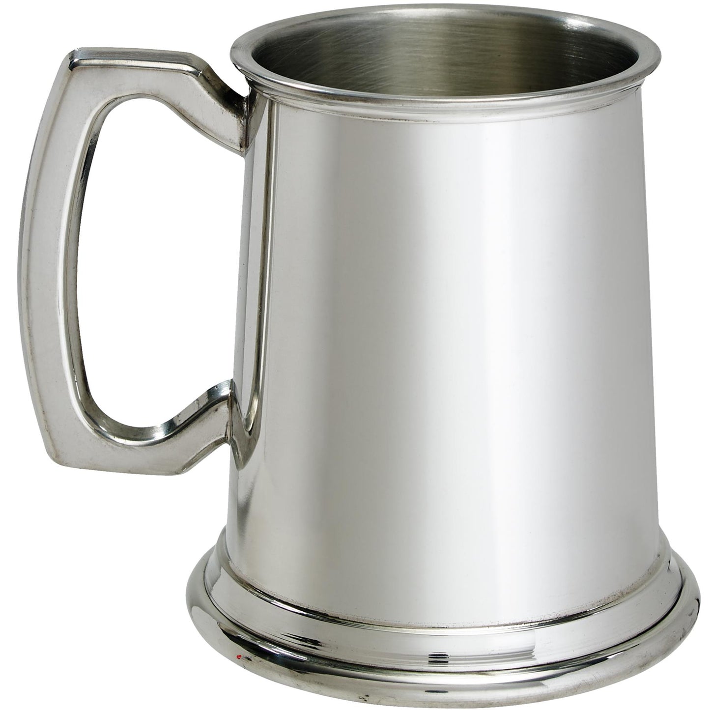 Tankard Half Pint Plain Body Square Handle Pewter Perfect for Engraving