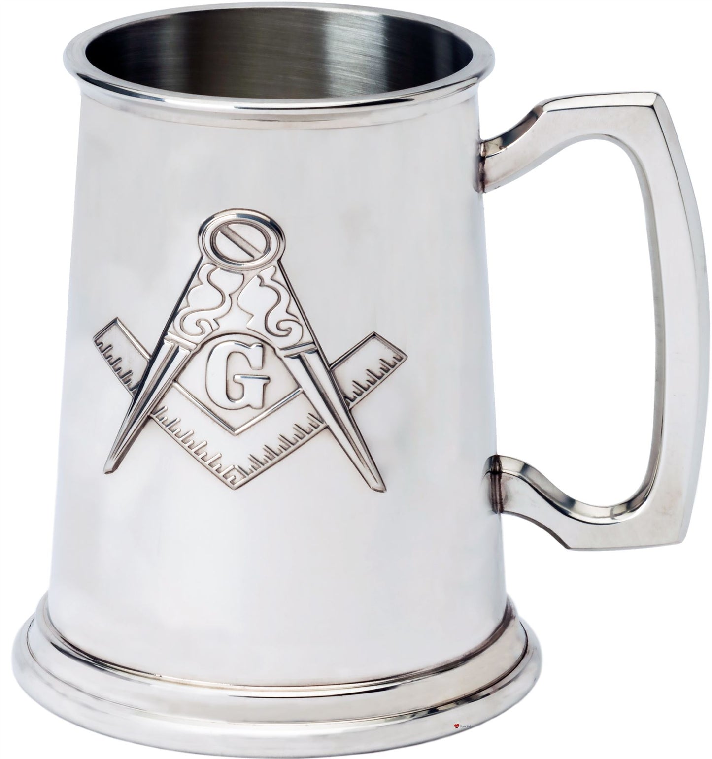 Tankard With Embossed Masonic Symbol Design 1pt Great Gift Made From Pewter