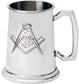 Tankard With Embossed Masonic Symbol Design 1pt Great Gift Made From Pewter