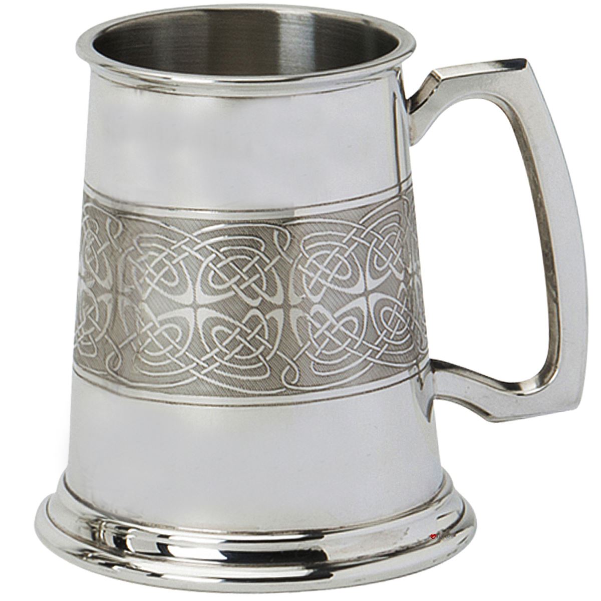 Pewter Tankard Handmade Embossed Celtic Band Wrap Ornate Handle Ideal Gift