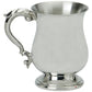 Pewter Tankard Two Pint Handmade Georgian Shape Polished Finish Ornate Handle