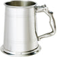 Pewter Tankard 1 Pint Plain Double Lines Nymph Handle Perfect for Engraving