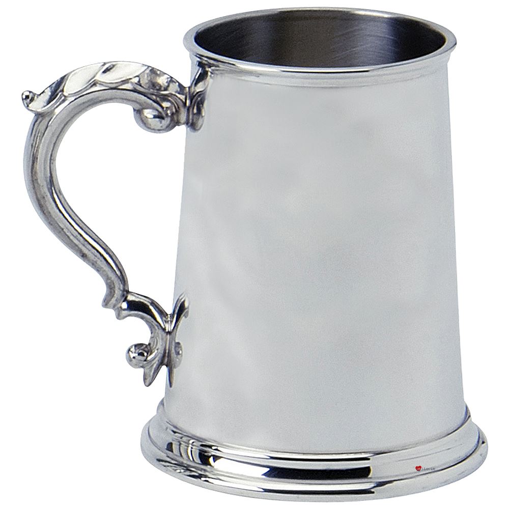 Wedding Gift Pewter Tankard Embossed "Best Man" Ornate Handle Engravable