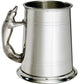 Pewter Tankard 1 Pint Plain Double Lines Fox Handle Perfect for Engraving