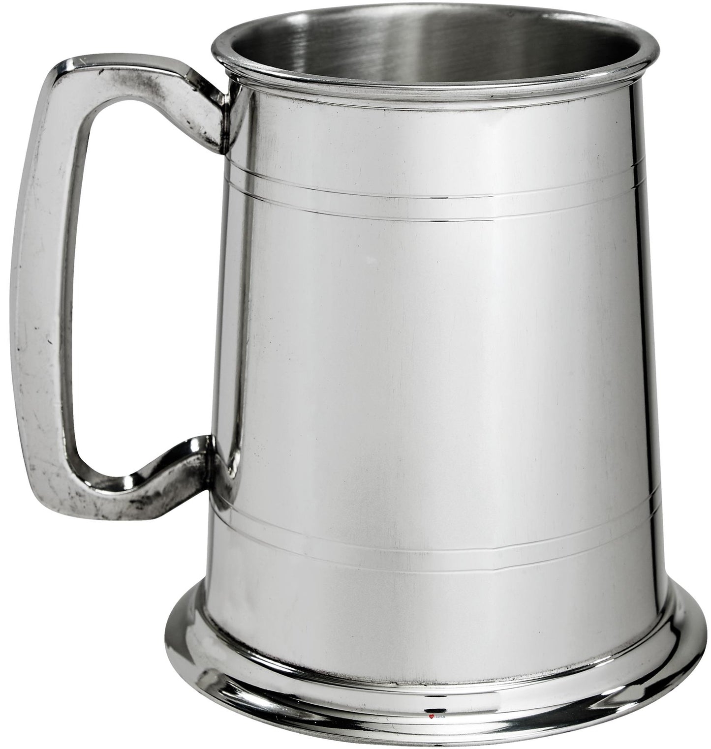 Pewter Beaker 1 Pint Tulip Polished with Satin Rim Tankard Perfect for Engraving