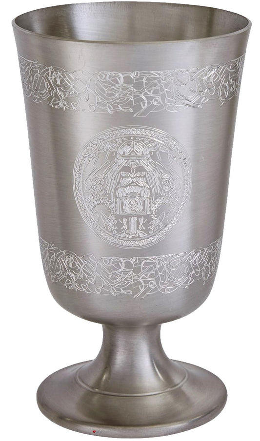 Thor Viking Goblet Chalice Cup Antique Pewter Finish Perfect for Engraving