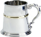 Pewter Tankard Traditional English Shape Brass Band Wide Base 1pt Engravable