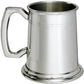 Half Pint Pewter Tankard with Double Lines and Square Handle Perfect for Engraving