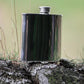 4oz Pewter Flask Kidney Shaped in Plain Polished Screw Top Perfect for Engraving