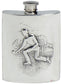 Kings Bowling Hip Flask 4oz Kidney Shape Pewter Ideal Gift Engravable on Back