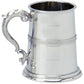 Pewter Tankard Scottish Stuart Banded Design Wide Base Polished 1pt Glass Base