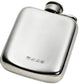 4 oz Flask Pewter Rounded with Polished Captive Top Bright Perfect for Engraving