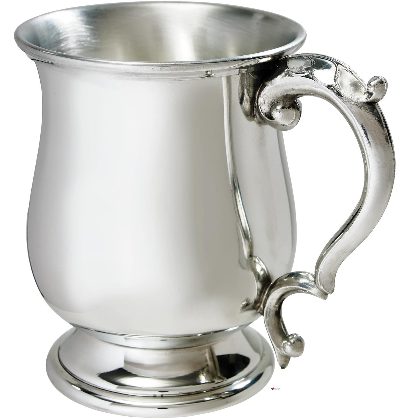 Pewter Tankard 1 Pint Georgian Shaped Plain Polished Perfect for Engraving